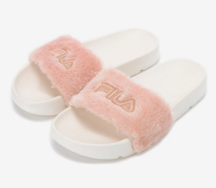 fluffy fila slides